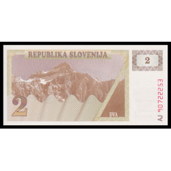 Slovénie, P-02, 2 tolarjev, 1990 - Billet de banque en vente sur Monnaies du Monde SHOP