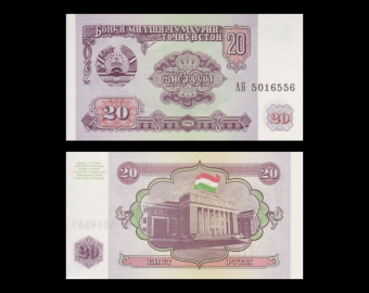 Tadjikistan, p-04, 20 rouble, 1994
