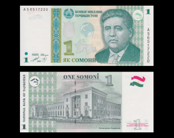 Tadjikistan, p-14A, 1 somoni, 1999