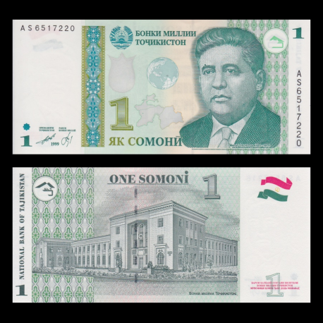 Tajikistan, 1 somoni, 1999