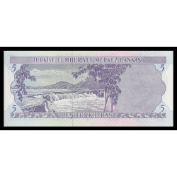 Turquie, P-185, 5 lira, L.1970 - Billet de banque en vente sur Monnaies du Monde SHOP
