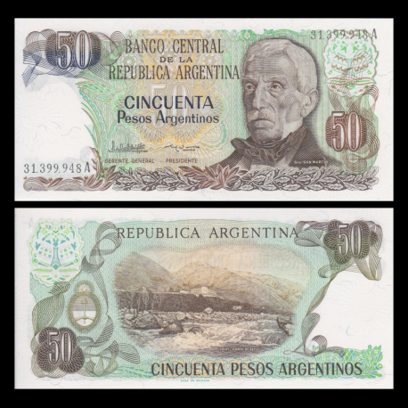 Argentina, p-314a, 50 pesos argentinos 1983-85