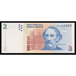 Argentine, P-352(6), 2 pesos, 2002 - Billet de banque en vente sur Monnaies du Monde SHOP