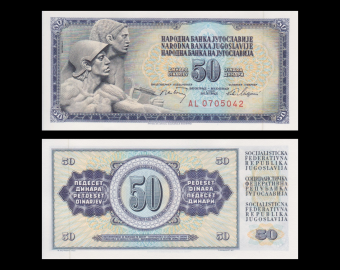 Yougoslavie, P-083c, 50 dinara, 1968