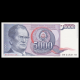 Yugoslavia, p-093a, 5000 dinara, 1985