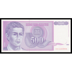 Yougoslavie, P-113, 500 dinara, 1992 - Billet de banque en vente sur Monnaies du Monde SHOP