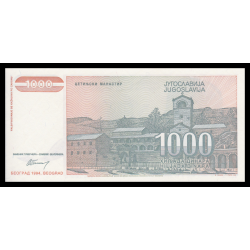 Yougoslavie, P-140, 1 000 dinara, 1994 - Billet de banque en vente sur Monnaies du Monde SHOP