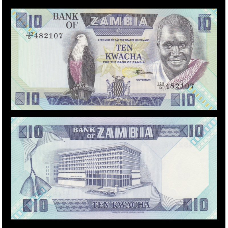 Zambie, P-26e, 10 kwacha, 1988 - Billet de banque en vente sur Monnaies du Monde SHOP