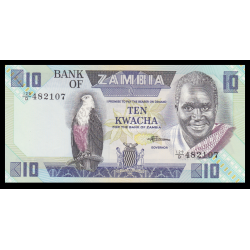 Zambie, P-26e, 10 kwacha, 1988 - Billet de banque en vente sur Monnaies du Monde SHOP