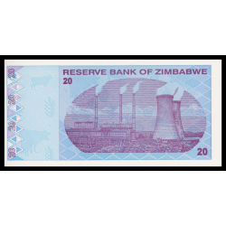 Zimbabwe, P-095, 20 dollars, 2009 - Billet de banque en vente sur Monnaies du Monde SHOP