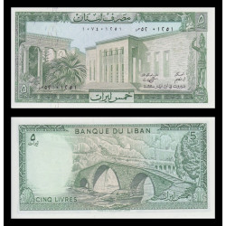 Liban, P-62d, 5 livres, 1986 - Billet de banque en vente sur Monnaies du Monde SHOP