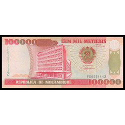 Mozambique, P-139, 100 000 meticais, 1993 - Billet de banque en vente sur Monnaies du Monde SHOP