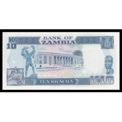 Zambie, P-31b, 10 kwacha, 1991 - Billet de banque en vente sur Monnaies du Monde SHOP