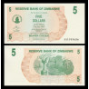 Zimbabwe, P-038, 5 dollars, 2006 - Billet de banque en vente sur Monnaies du Monde SHOP