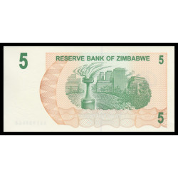 Zimbabwe, P-038, 5 dollars, 2006 - Billet de banque en vente sur Monnaies du Monde SHOP
