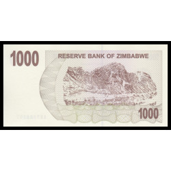 Zimbabwe, P-044, 1000 dollars, 2006 - Billet de banque en vente sur Monnaies du Monde SHOP