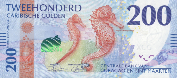 200 gulden, Curaçao et Saint Martin, recto
